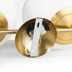Aplique de pared doble bola cristal 