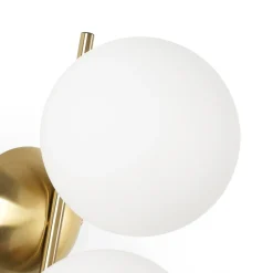 Aplique de pared doble bola cristal 