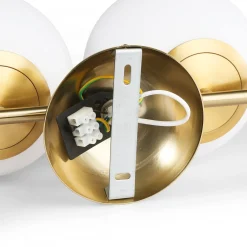 Aplique de pared doble bola cristal 