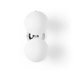 Aplique de pared doble bola cristal 