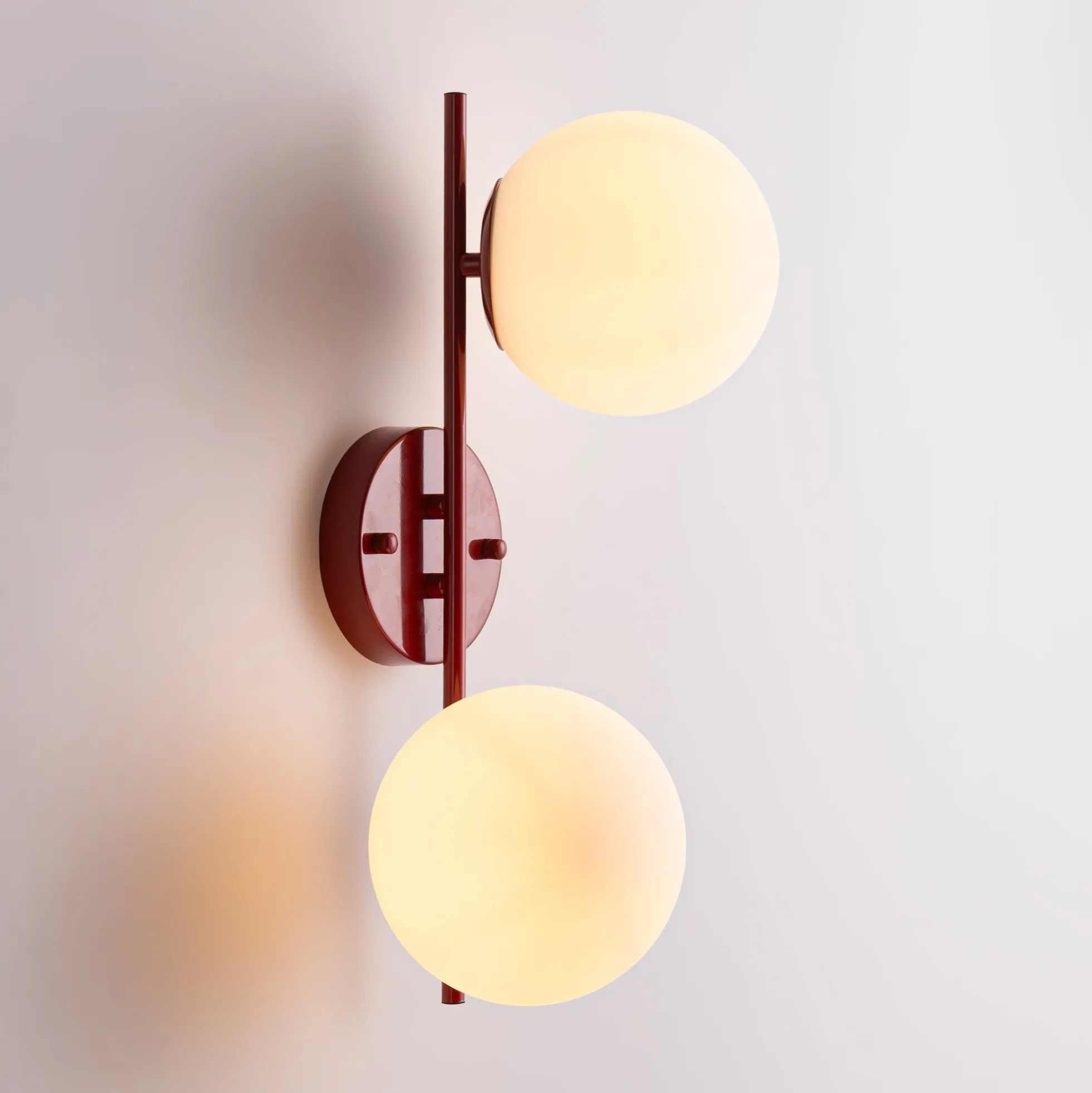 Aplique de pared doble bola cristal "Double"