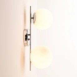 Aplique de pared doble bola cristal