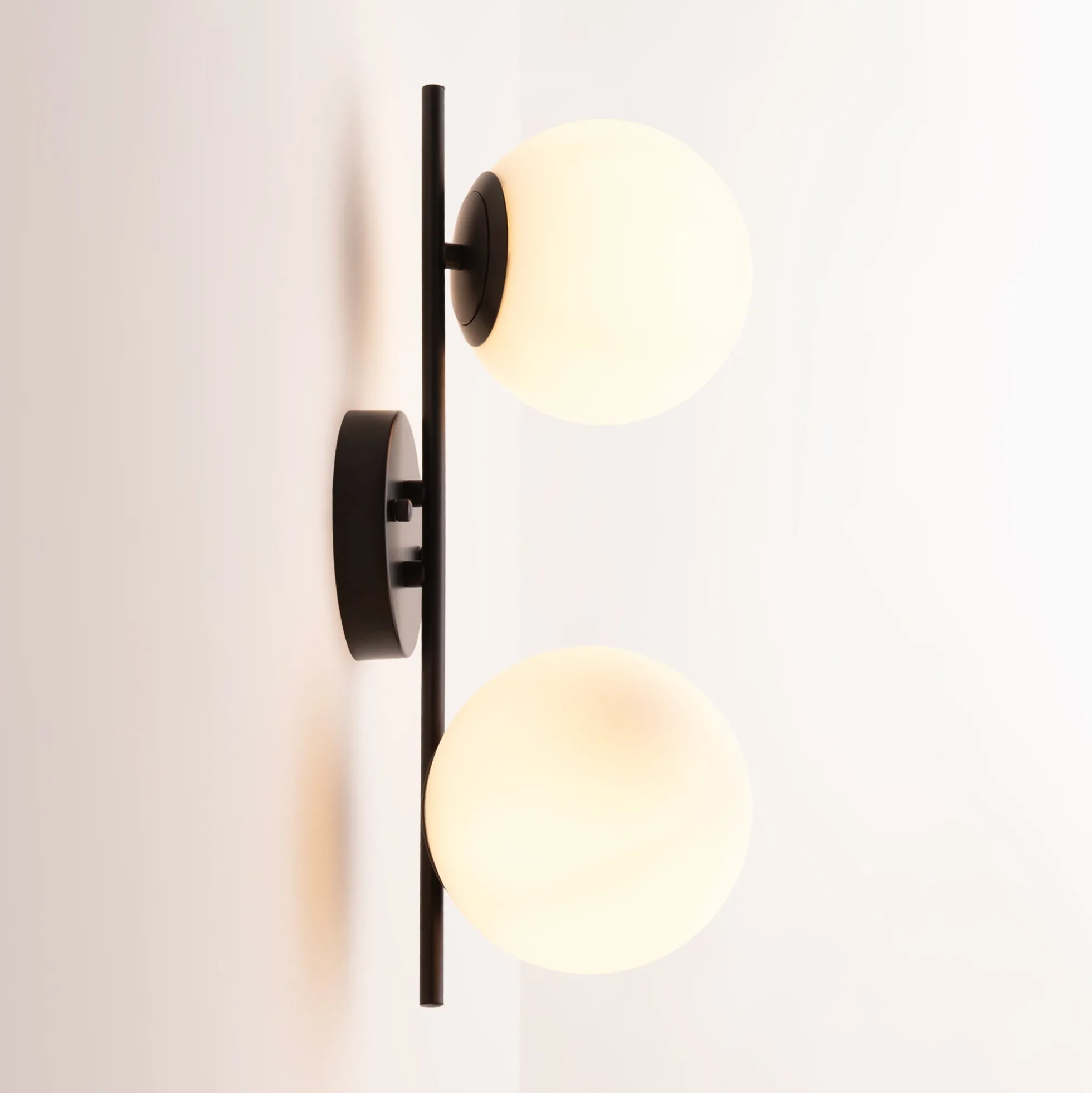 Aplique de pared doble bola cristal "Double"