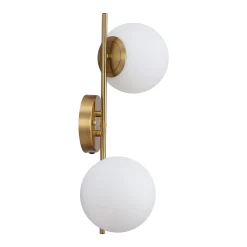 Aplique de pared doble bola cristal