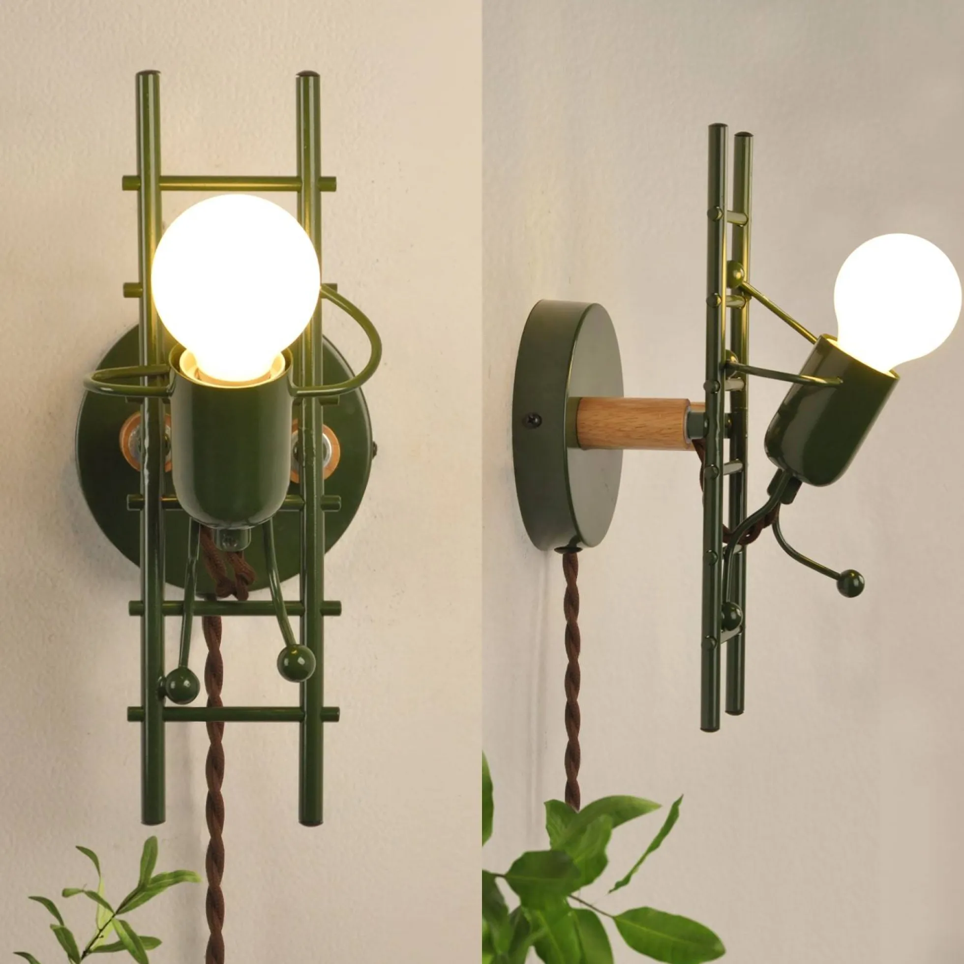 Aplique de Pared "Doll " - Con interruptor y enchufe - E27