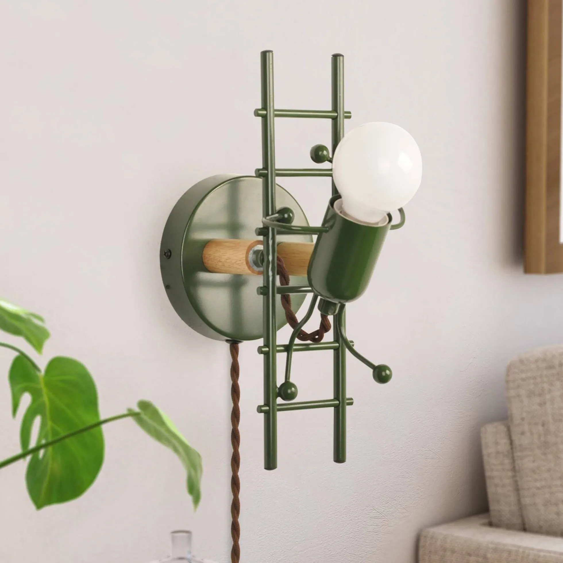 Aplique de Pared "Doll " - Con interruptor y enchufe - E27