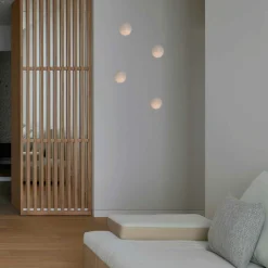 Aplique de pared empotrable circulo de escayola 