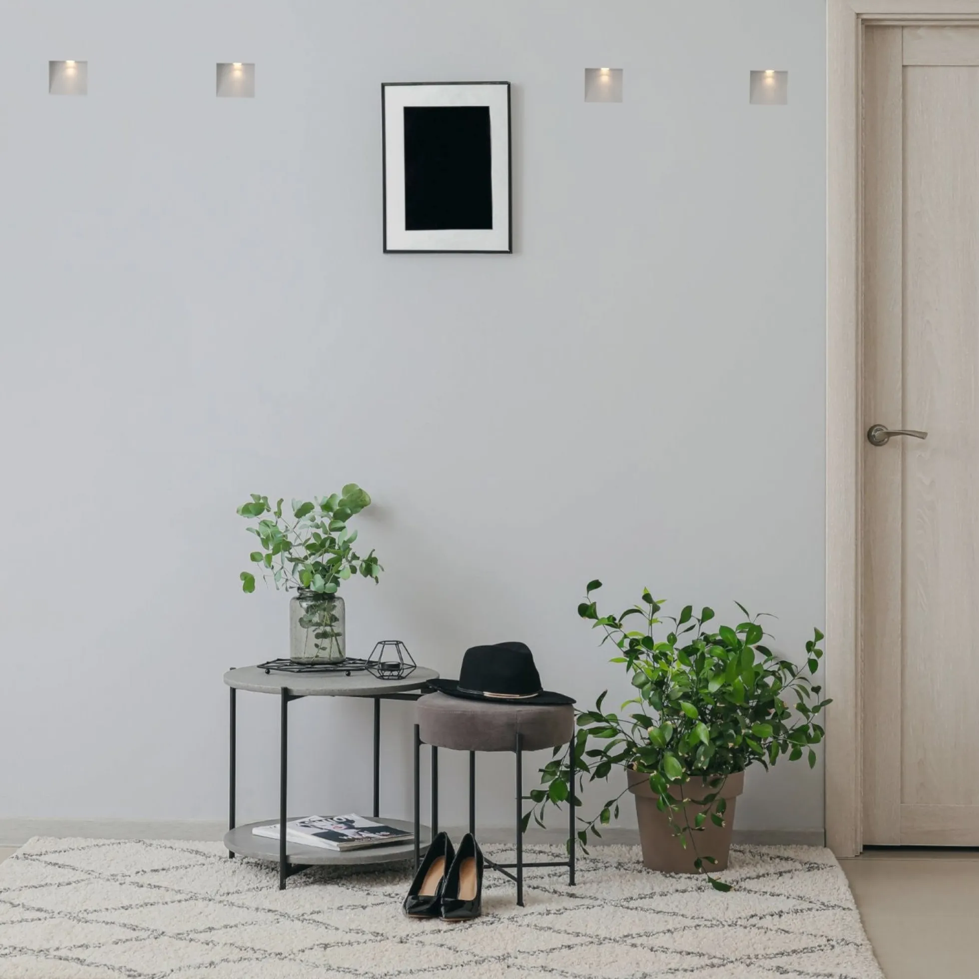 Aplique de pared empotrable de escayola "MUR" - 1W - Trimless / integración