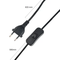 Aplique de pared en madera, pantalla de mimbre y cable con interruptor y enchufe 