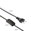 Aplique de pared en madera y metal, con cable y enchufe "Montse" - E27