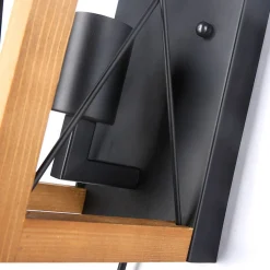 Aplique de pared en madera y metal, con cable y enchufe "Montse" - E27