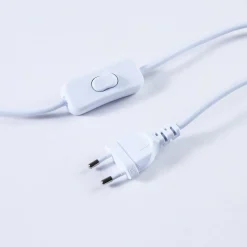 Aplique de pared escandinavo orientable 330° con interruptor y enchufe