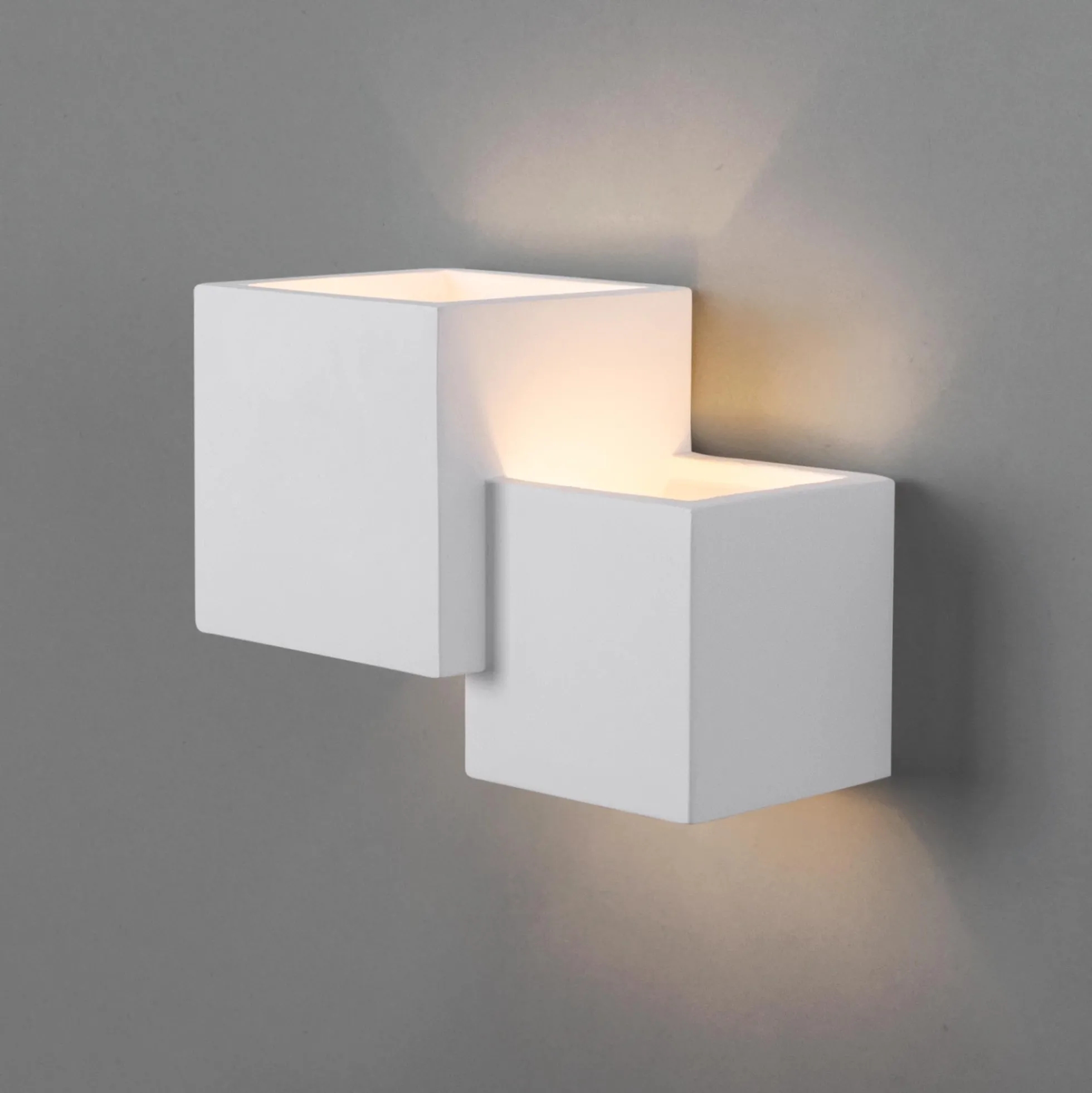 Aplique de pared escayola "Cube" - 2 x G9