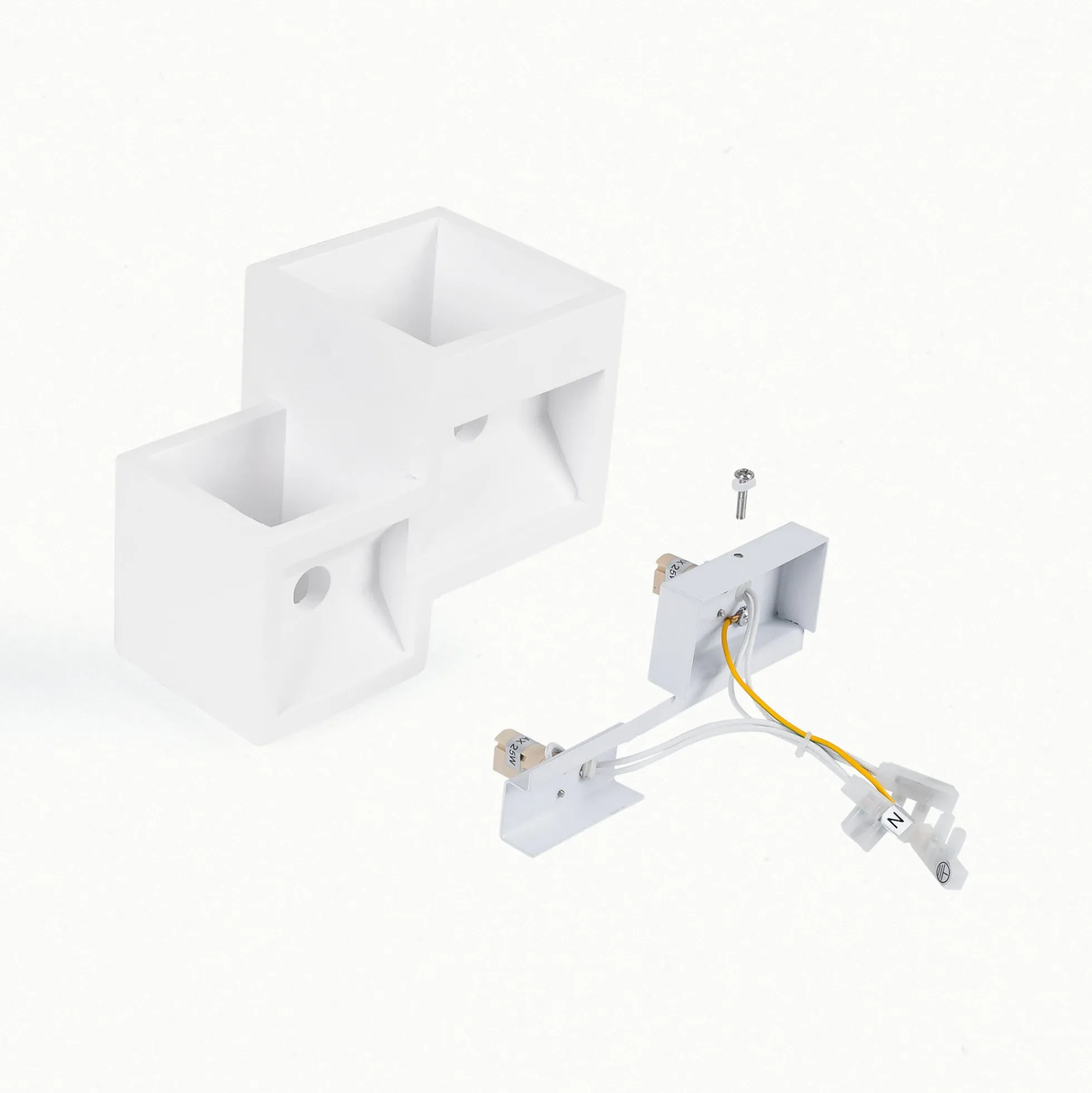 Aplique de pared escayola "Cube" - 2 x G9