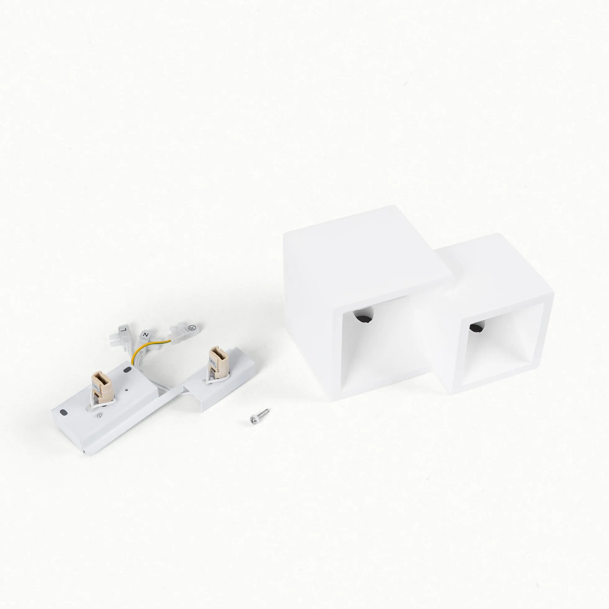 Aplique de pared escayola "Cube" - 2 x G9