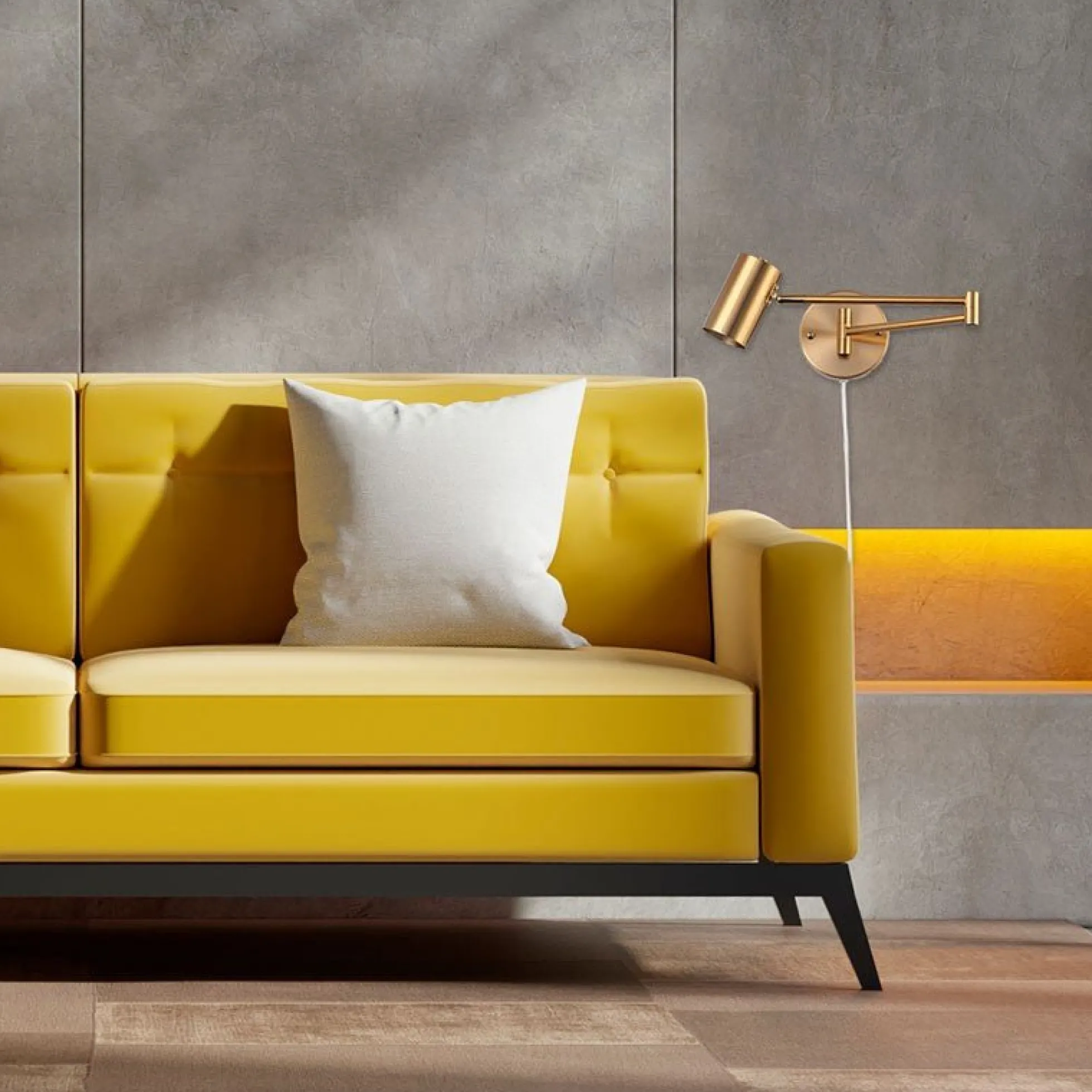 Aplique de pared extensible con enchufe "Lisa" - E27 G45