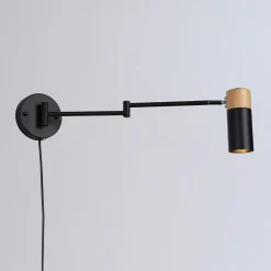 Aplique de pared extensible con cable y enchufe