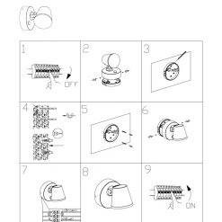 Aplique de pared exterior con sensor PIR  