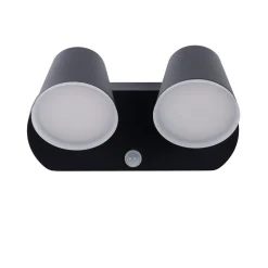 Aplique de pared exterior doble con sensor PIR 