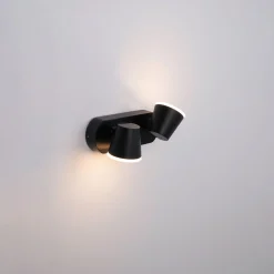 Aplique de pared exterior doble con sensor PIR 