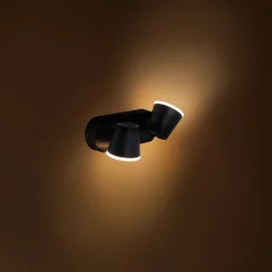 Aplique de pared exterior doble con sensor PIR 