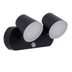 Aplique de pared exterior doble con sensor PIR 