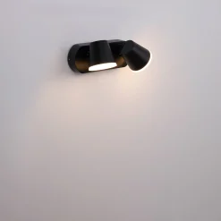 Aplique de pared exterior doble con sensor PIR 