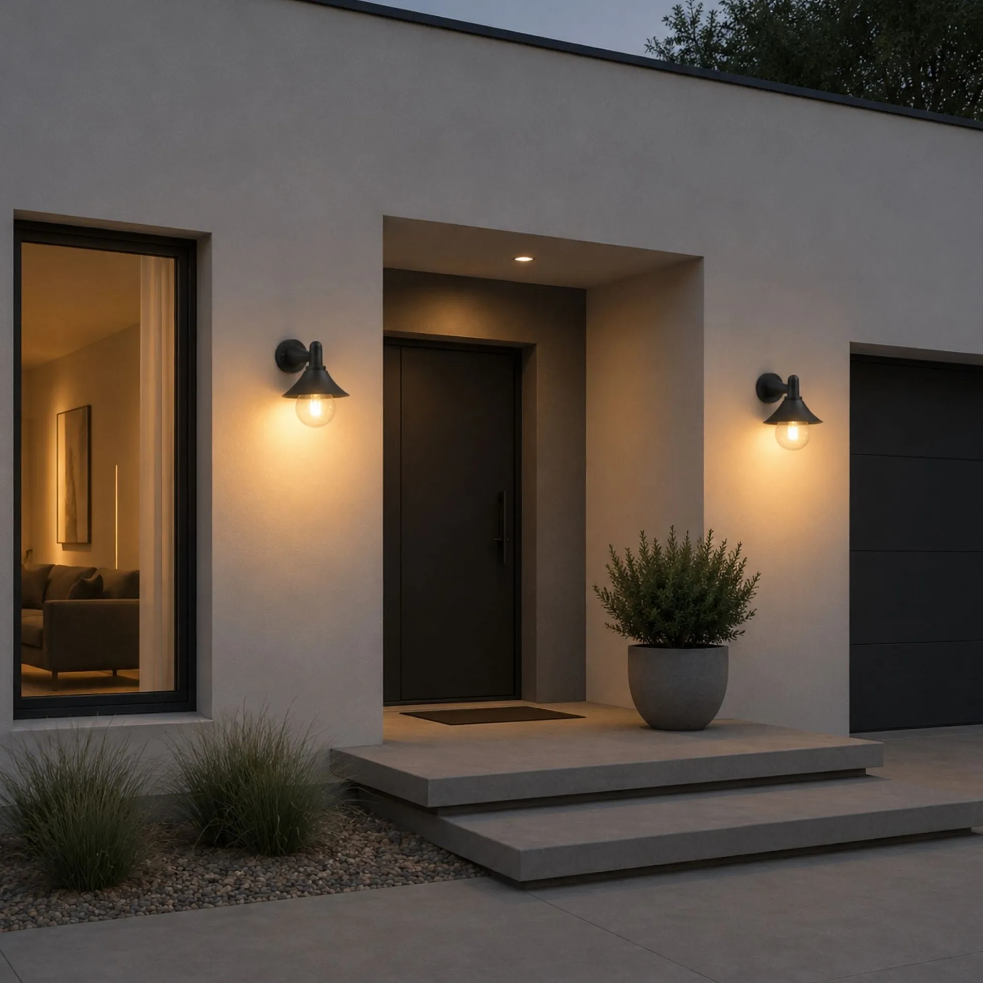 Aplique de pared exterior "FERRO" - E27 - IP44
