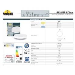 Aplique de pared exterior FUMAGALLI "BERTINA" - GX53 - 3W - CCT