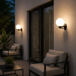 Aplique de pared exterior globo 