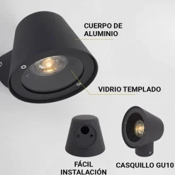 Aplique de pared exterior LED 