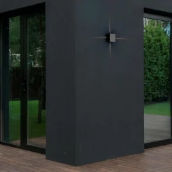 Aplique de pared exterior LED cuadrado 
