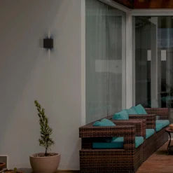 Aplique de pared exterior LED cuadrado 