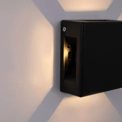 Aplique de pared exterior LED cuadrado 