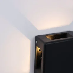 Aplique de pared exterior LED cuadrado 