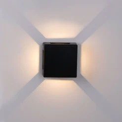 Aplique de pared exterior LED cuadrado 