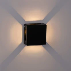 Aplique de pared exterior LED cuadrado 