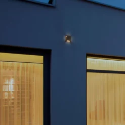 Aplique de pared exterior LED cuadrado 