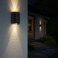Aplique de pared exterior moderno LED bidireccional 