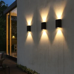Aplique de pared exterior moderno LED bidireccional 