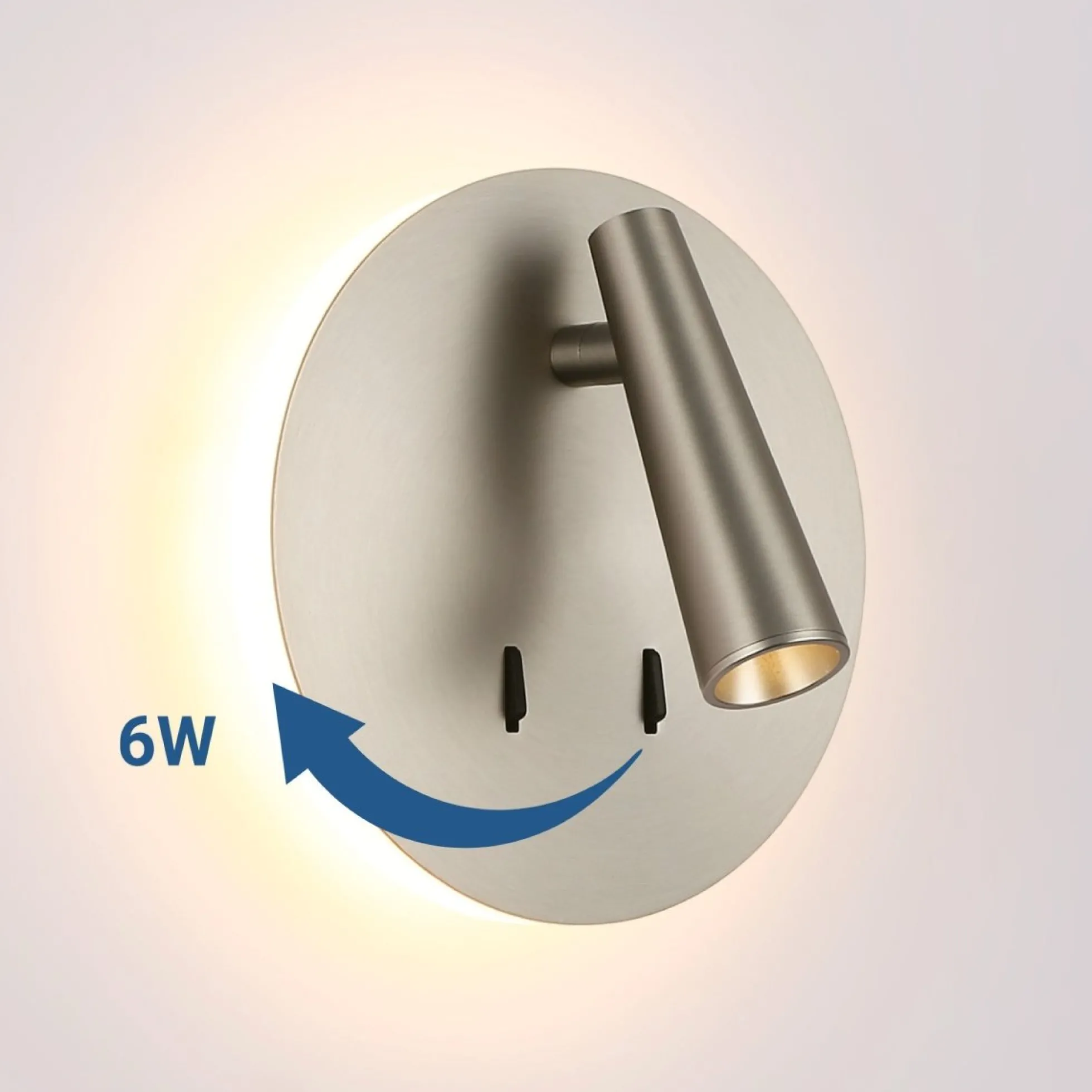 Aplique de pared "FELAM" - 3W + 6W - 2700K - CRI 85