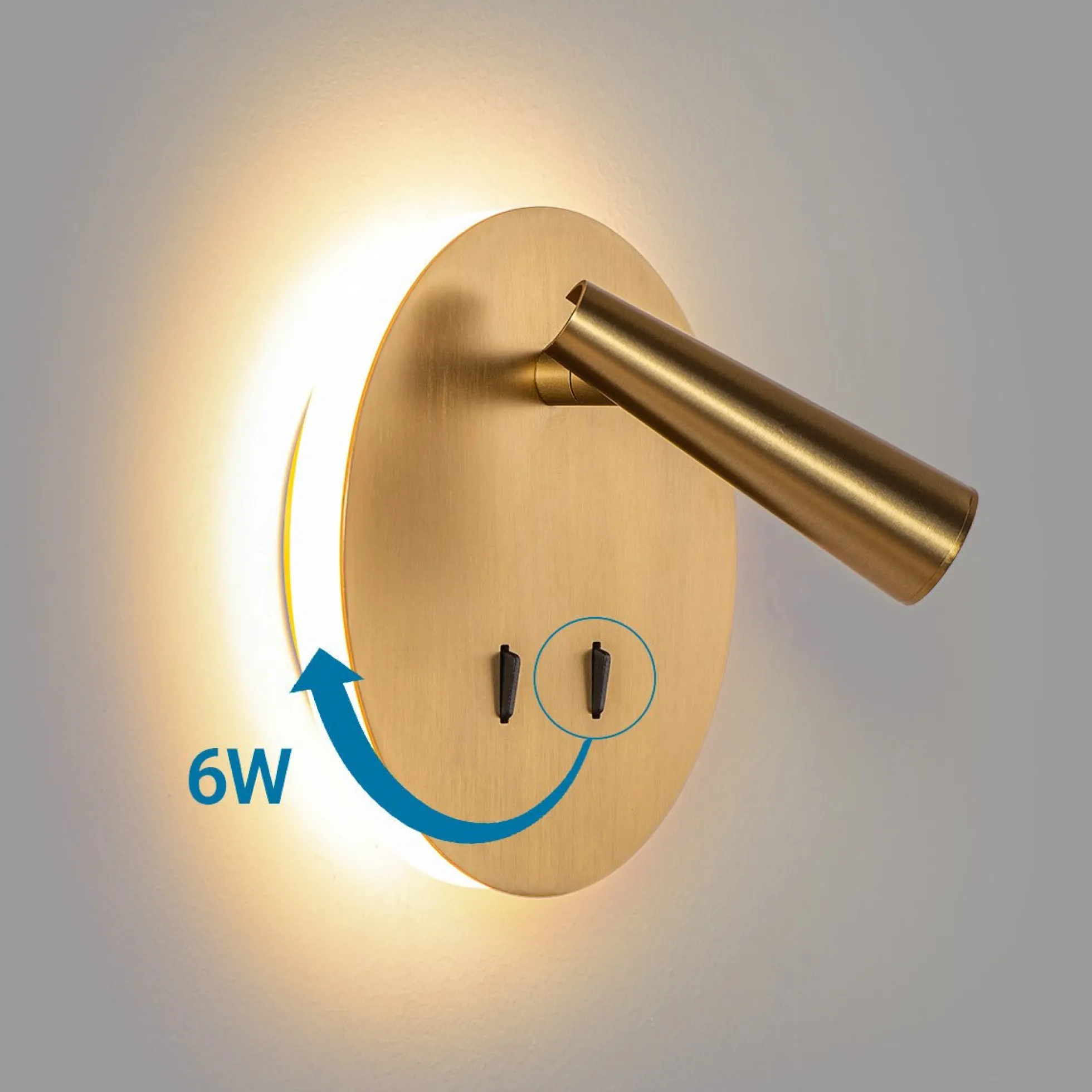 Aplique de pared "FELAM" - 3W + 6W - 2700K - CRI 85