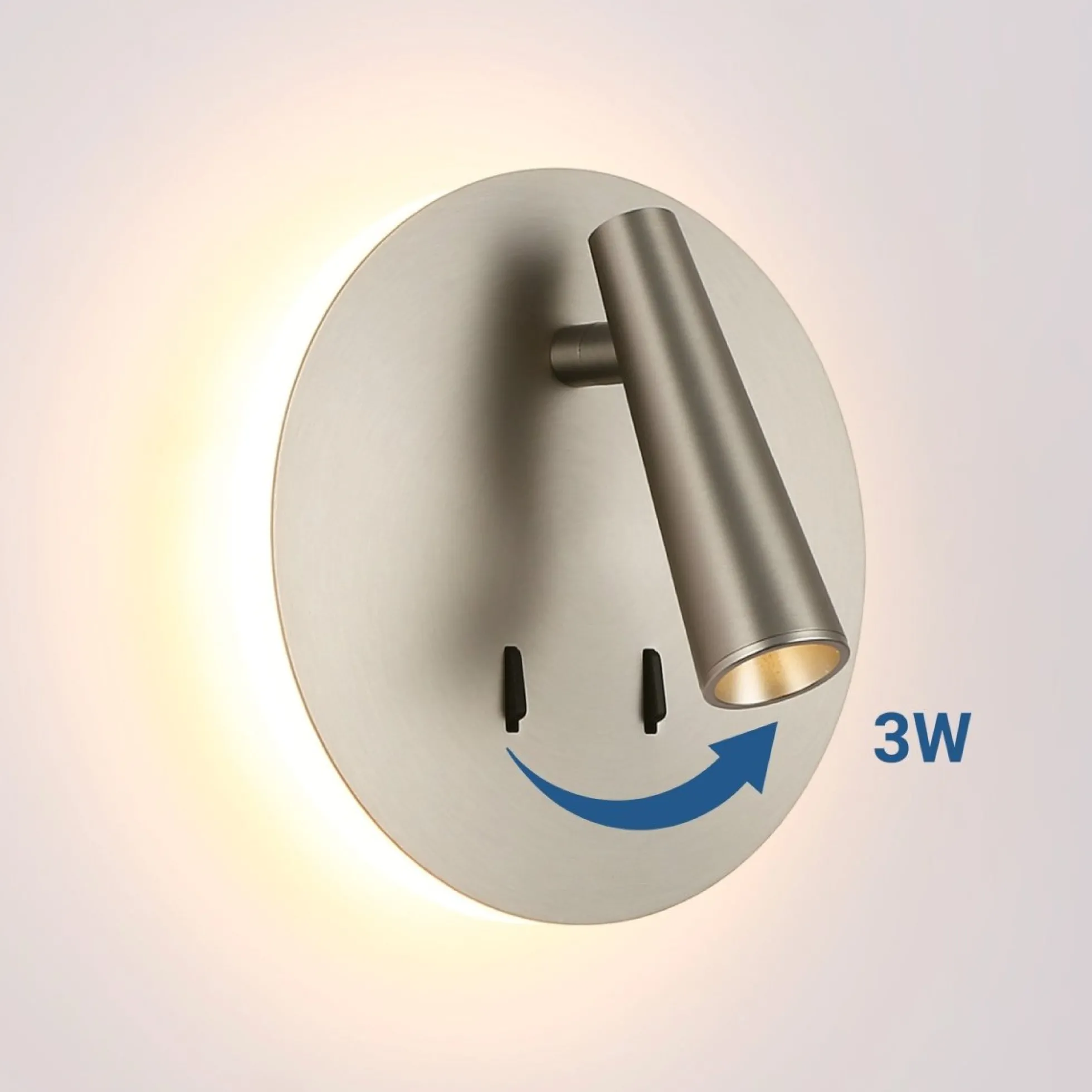 Aplique de pared "FELAM" - 3W + 6W - 2700K - CRI 85