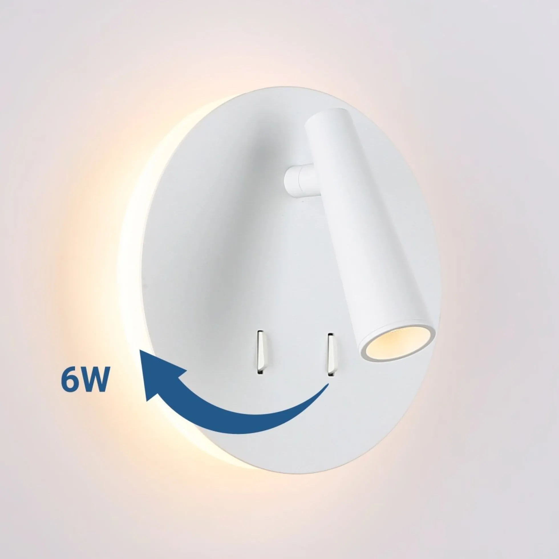Aplique de pared "FELAM" - 3W + 6W - 2700K - CRI 85