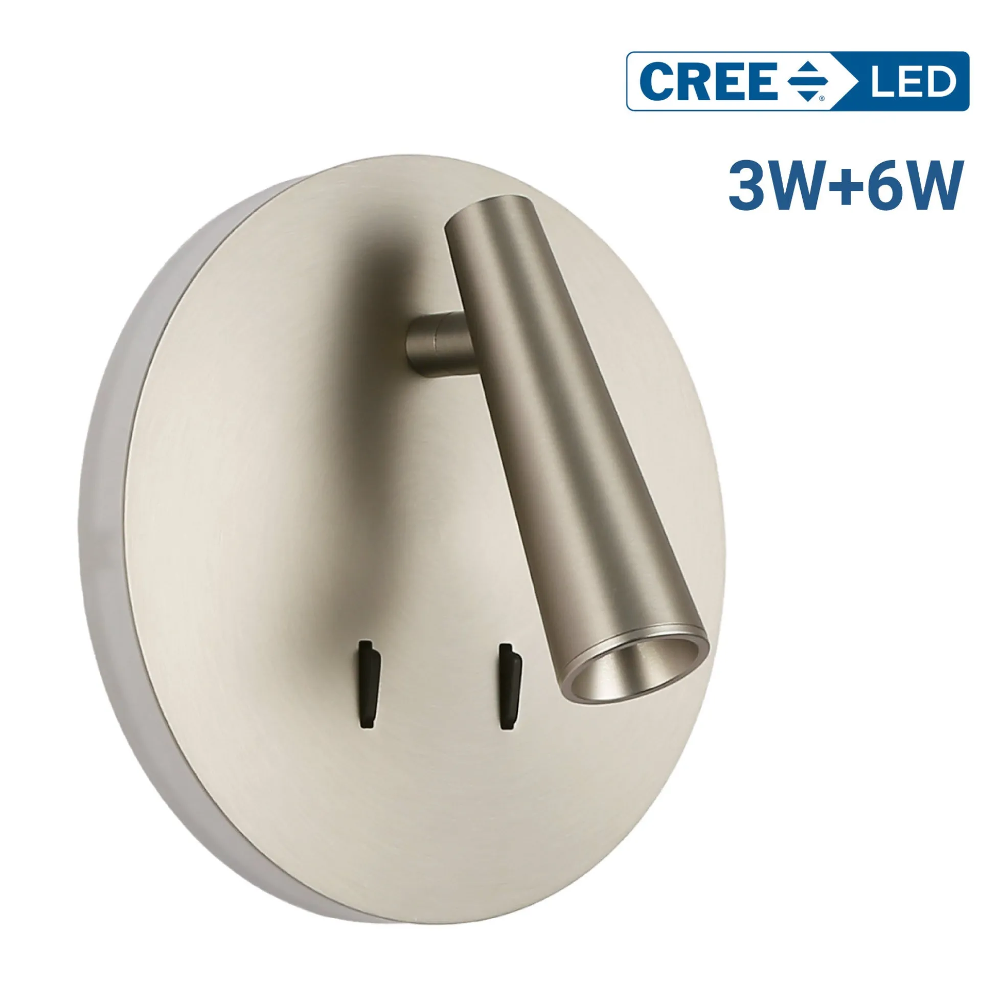Aplique de pared "FELAM" - 3W + 6W - 2700K - CRI 85