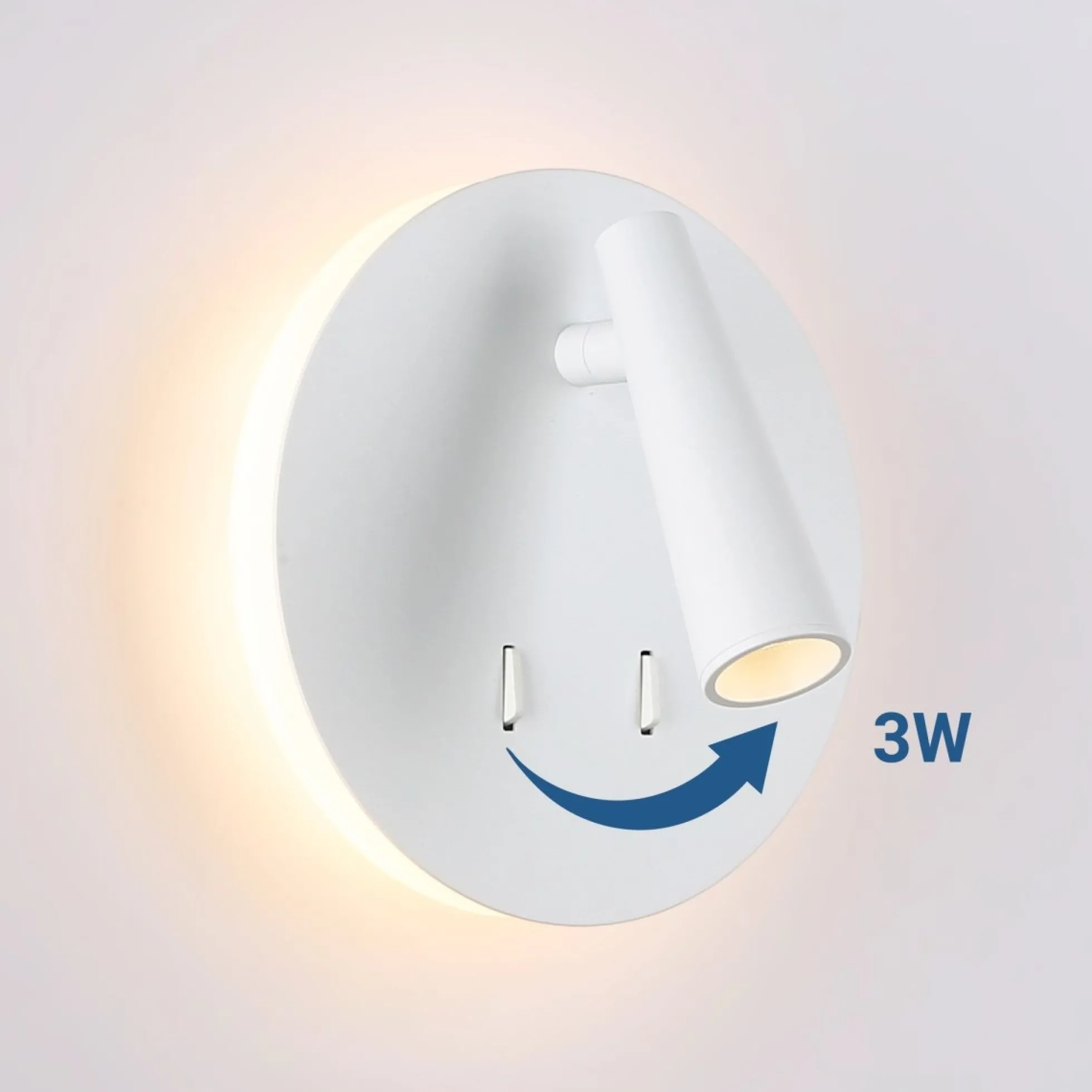 Aplique de pared "FELAM" - 3W + 6W - 2700K - CRI 85