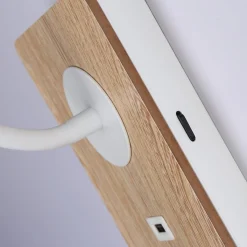 Aplique de pared flexible para lectura con puerto USB