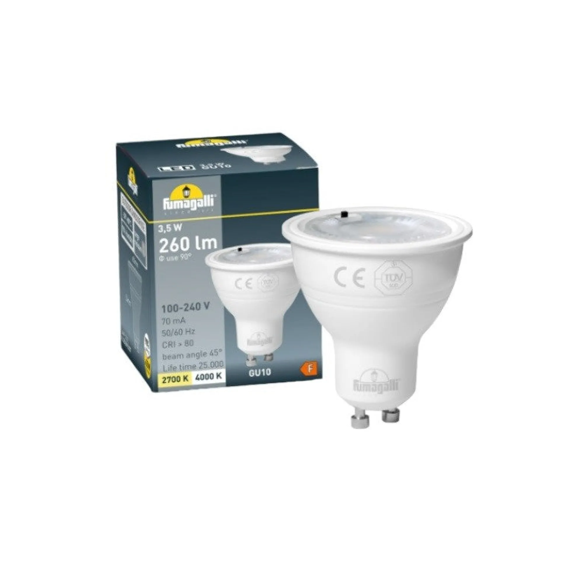 Aplique de pared FUMAGALLI "Marta 90-1" - GU10 - IP55 - 3,5W