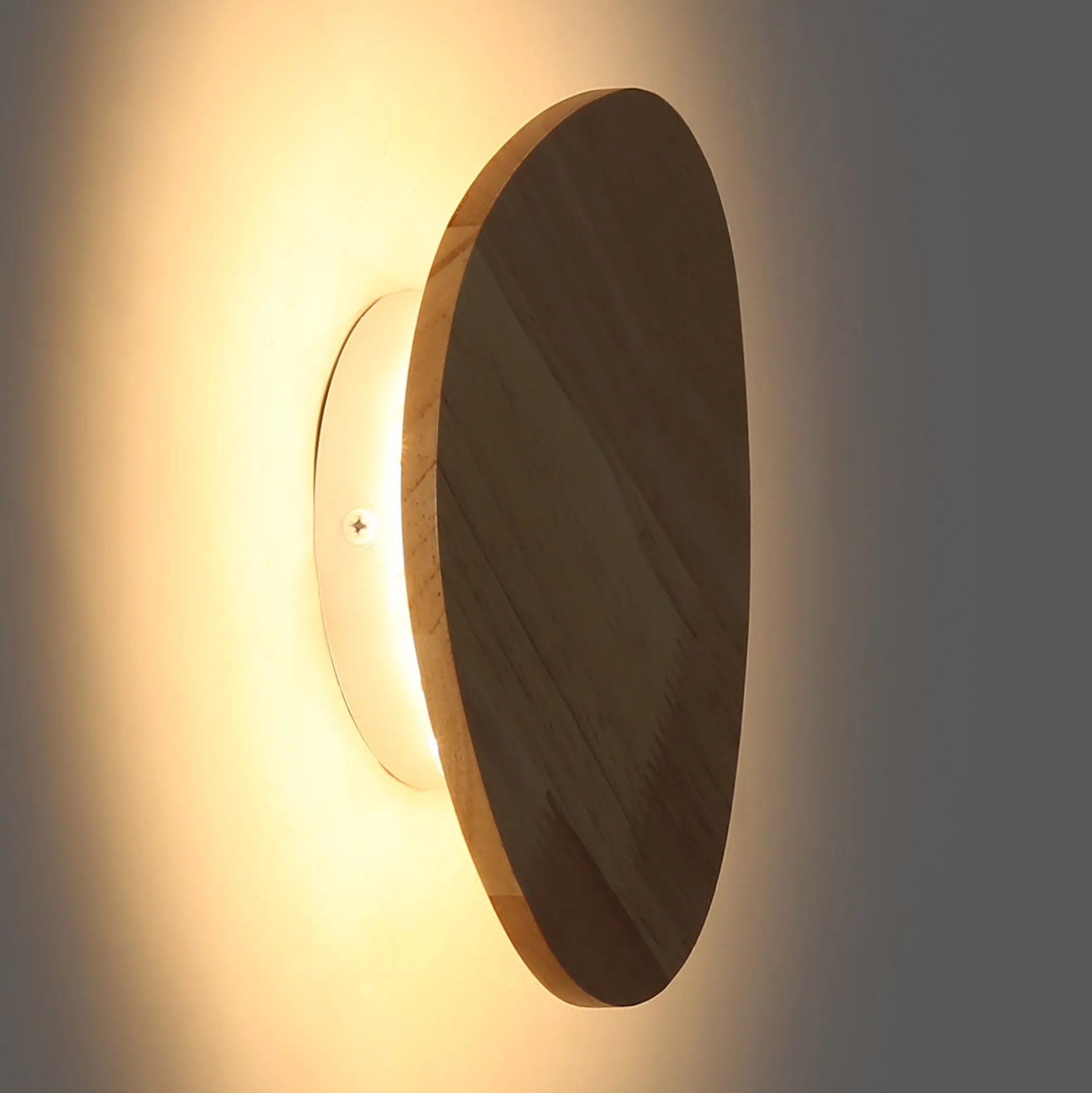 Aplique de pared interior de madera "Eclipse 3" 12W - Luz cálida