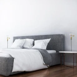 Aplique de Pared Interior Dorado con Enchufe y Interruptor para Dormitorio, Escalera, Escritorio